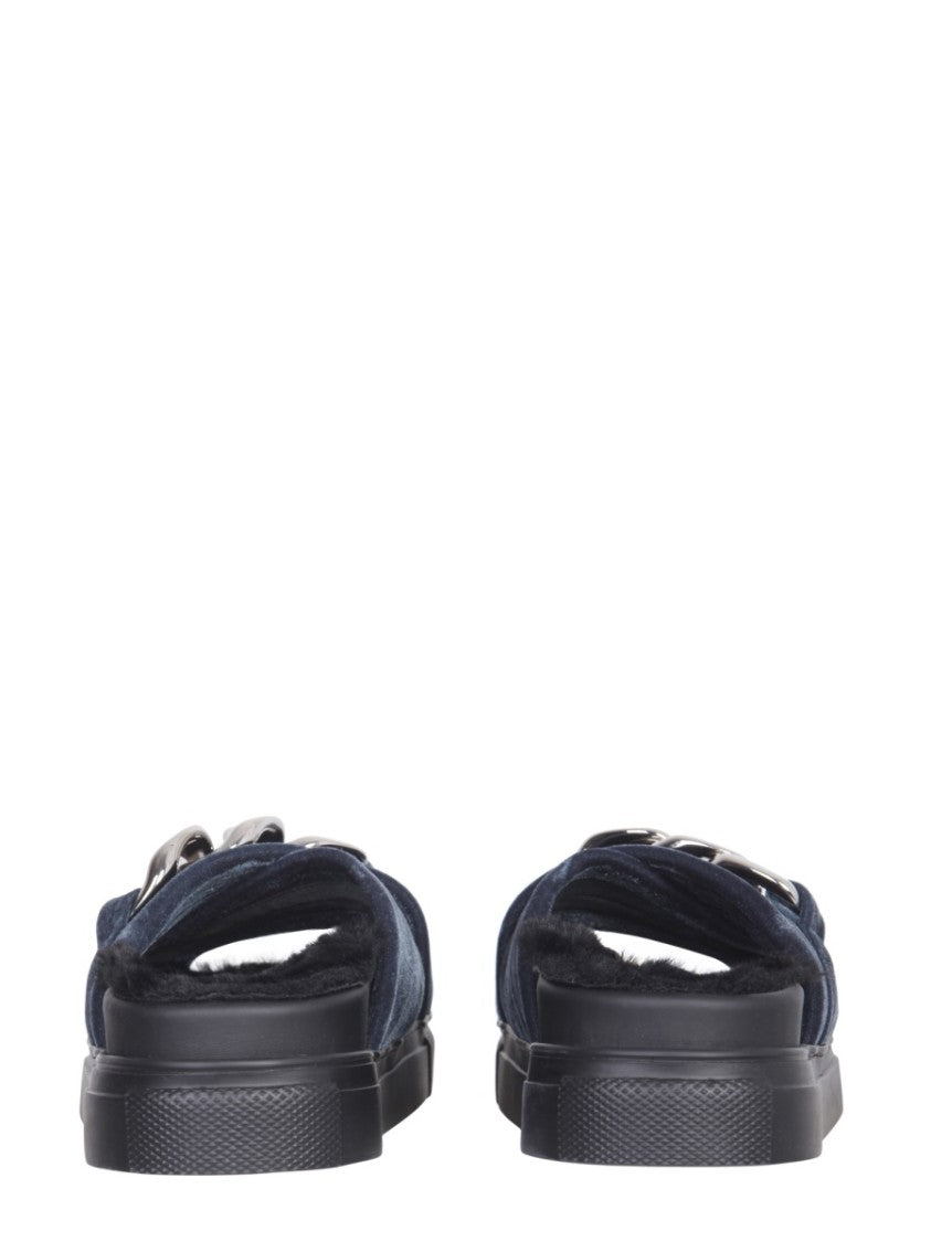 Sandals With Plush Velvet