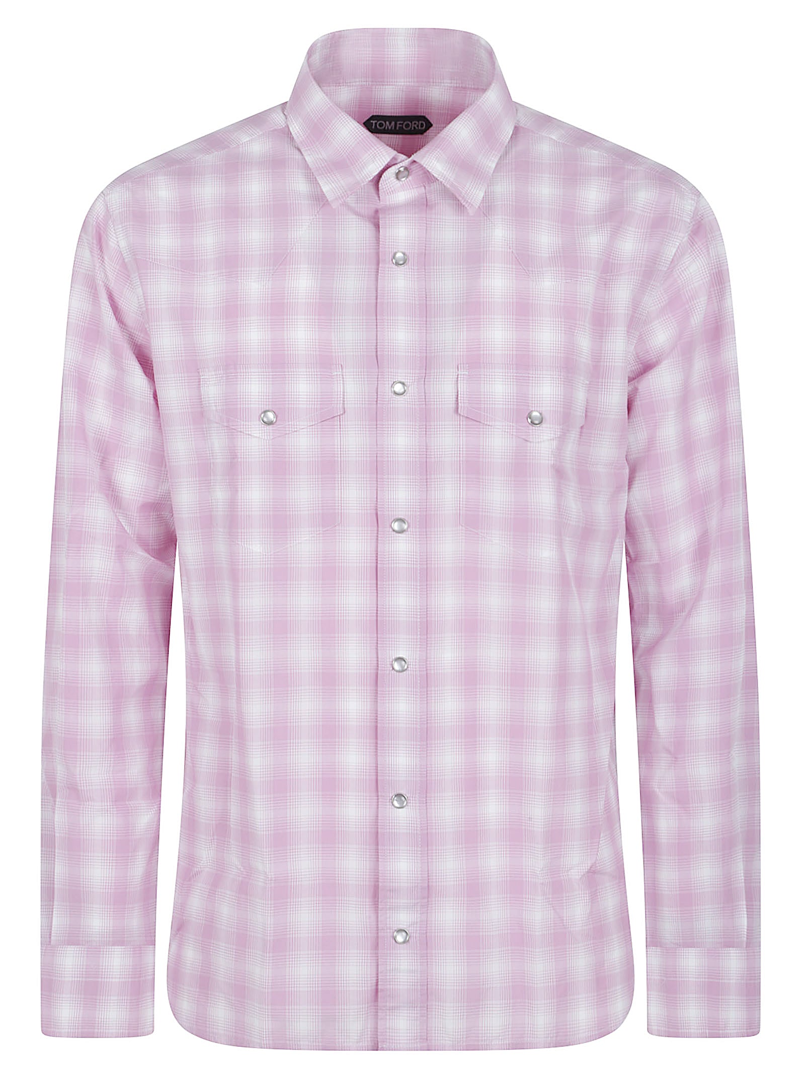 Check-Pattern Shirt with Chest Pockets