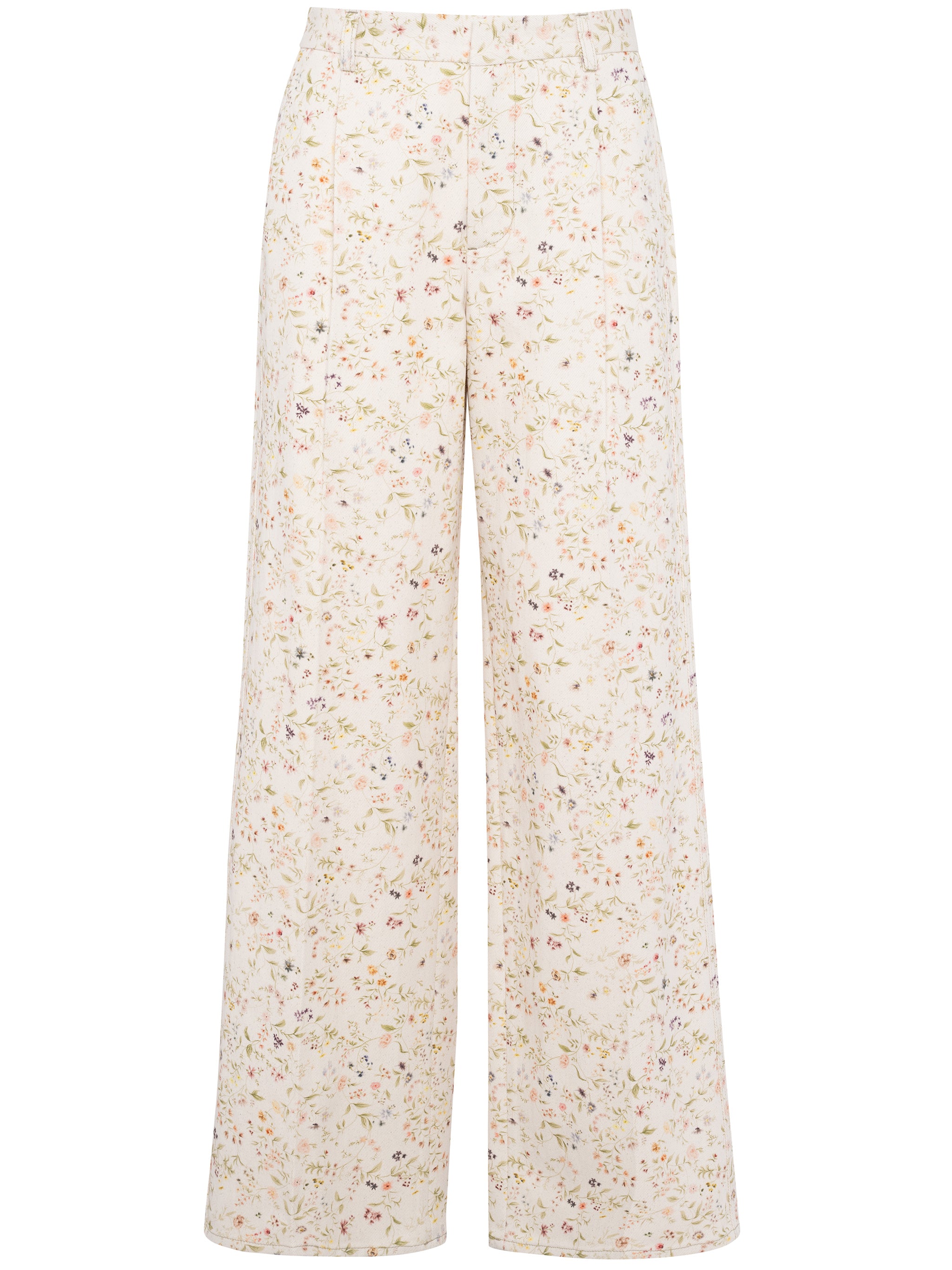 Pantalone Bocciolo Wide-Leg Floral Print Pants