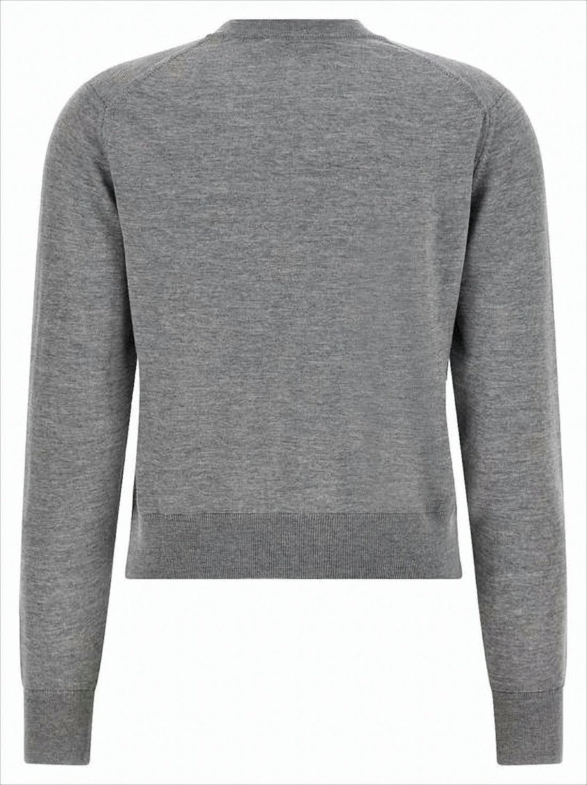 Finely Knit Wool Cardigan With Classic Button-Down Front