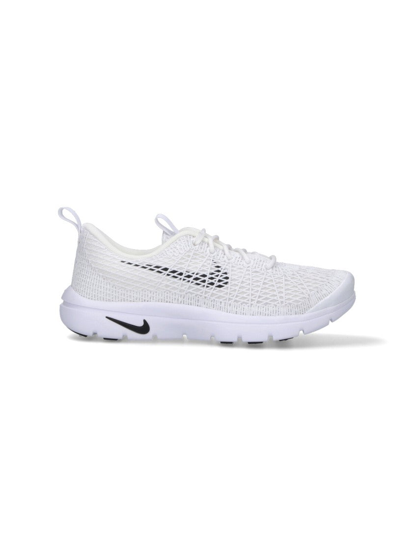 Low-Profile White Sneakers With Subtle Textured Upper