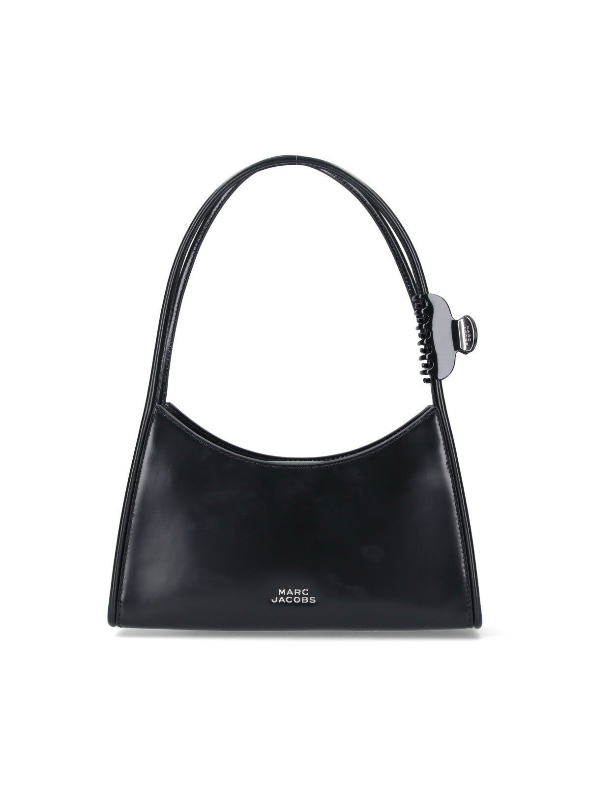 Black The Claw Clip Leather Bag