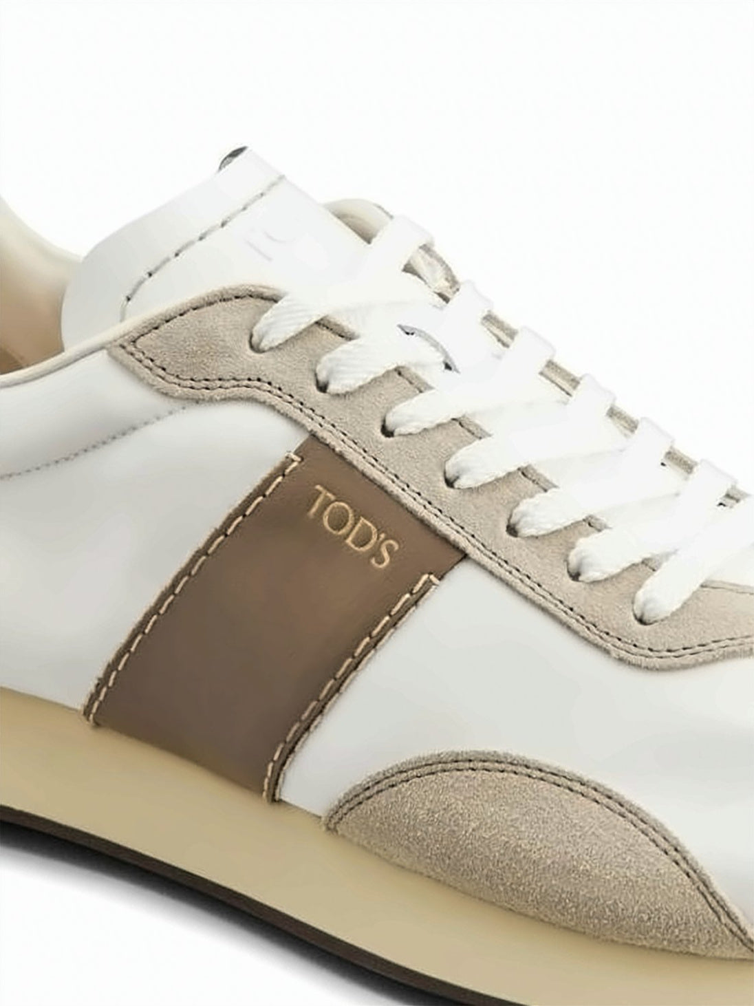 Streamlined Fabric and Suede Sneakers
