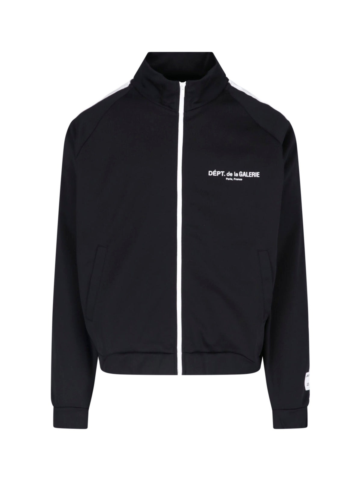 Black French Track High Collar Jacket