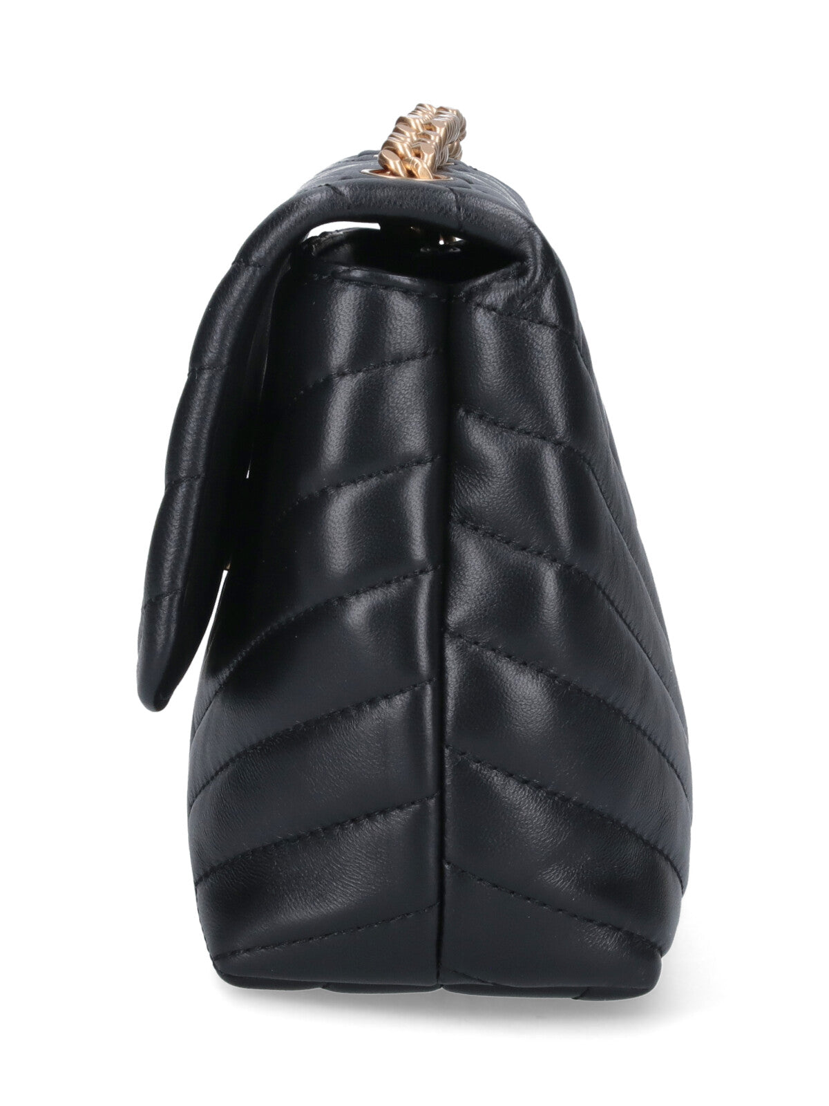 "Kira" Small Shoulder Bag, In Black Lambskin