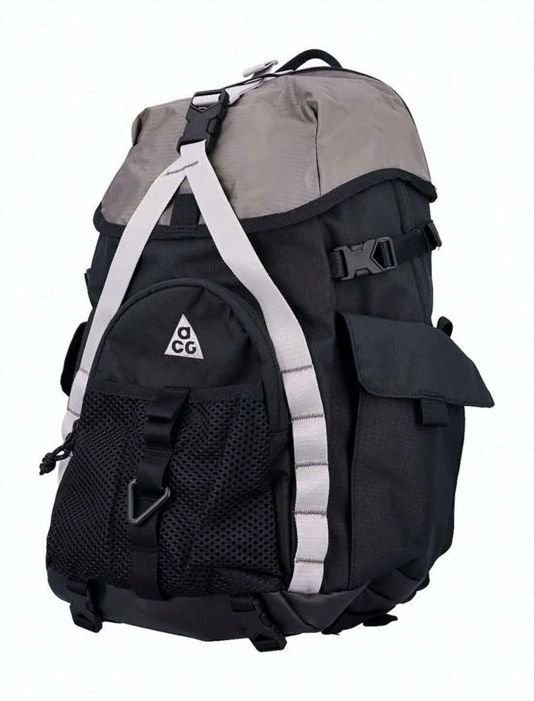 Structured Two-Tone Backpack with Logo Patch