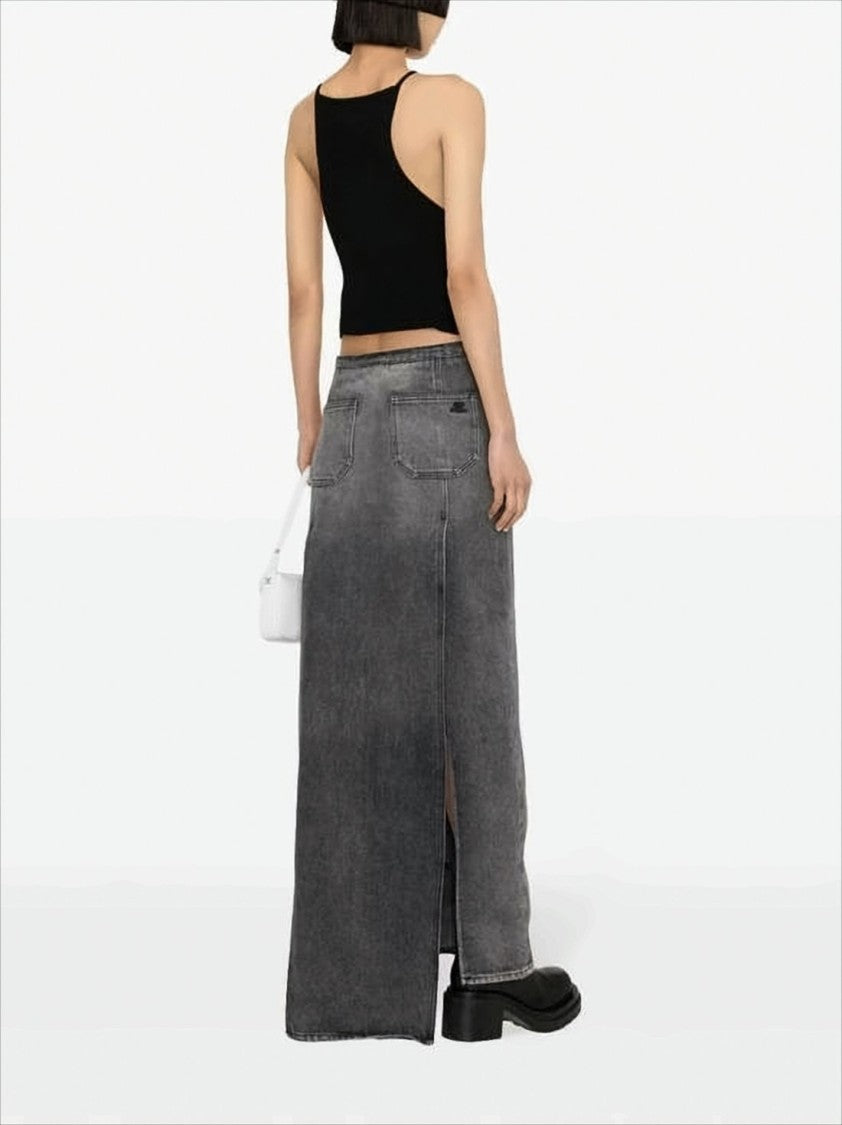 Fitted Ribbed Sleeveless Top With High Neckline