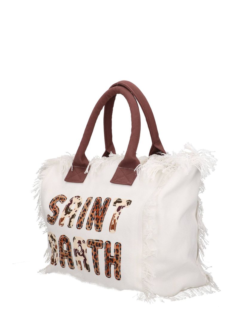 Rectangular Tote Bag with Frayed Edges