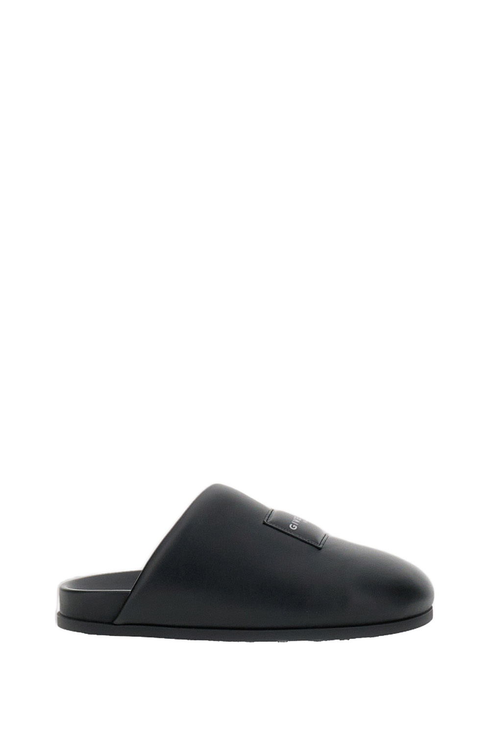 Black Nappa Puffy Mules