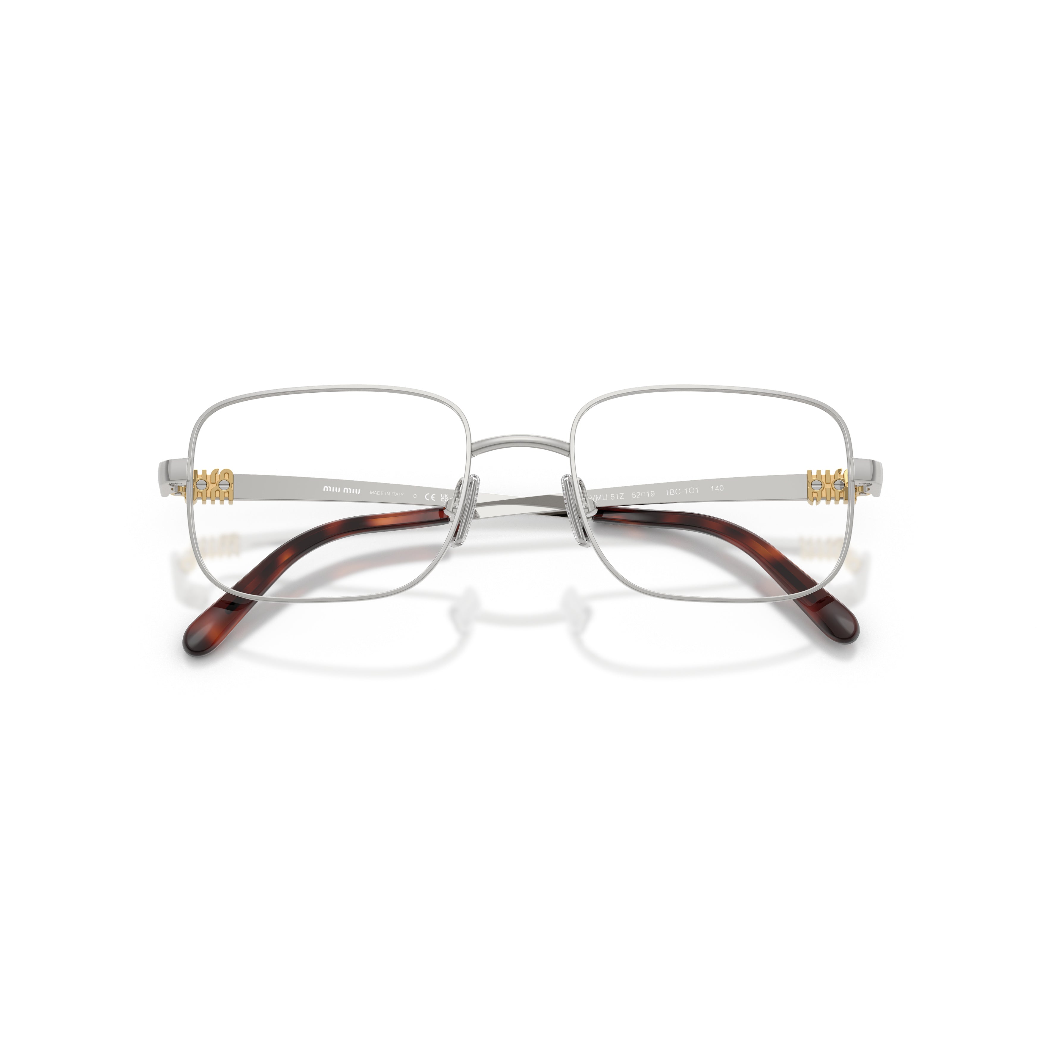 0mu 51zv Rectangular Metal Frame Eyeglasses