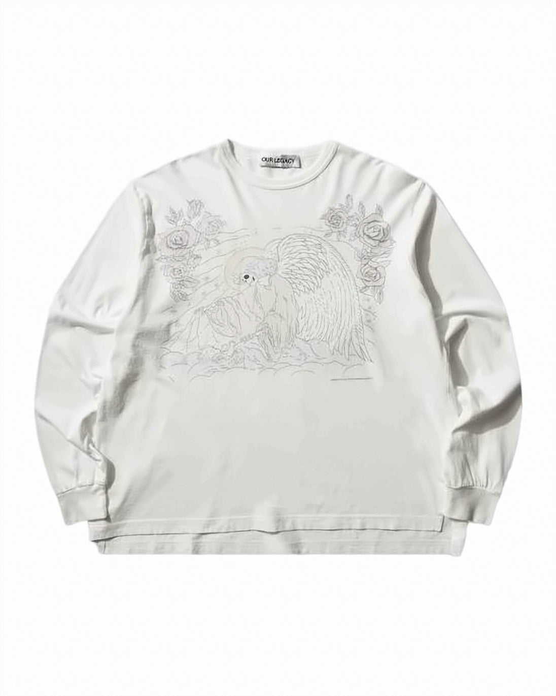 Relaxed Fit Long-Sleeve T-Shirt With Fallen Angel Print