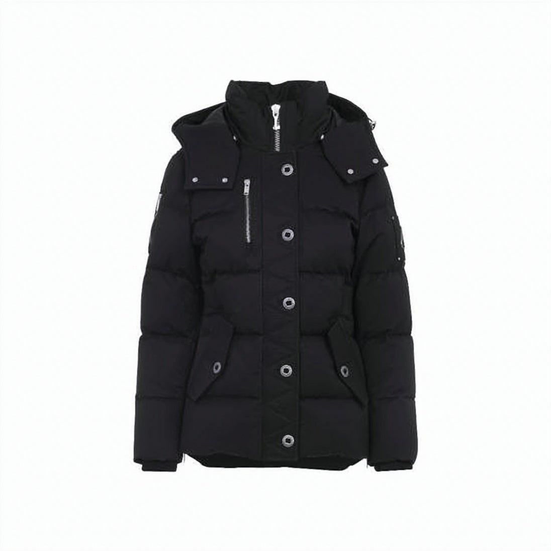 Quilted Down Jacket with Detachable Hood