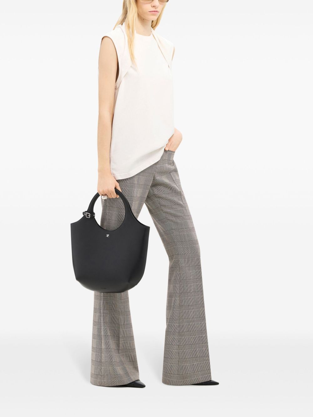 Smooth Grain Black Handbag