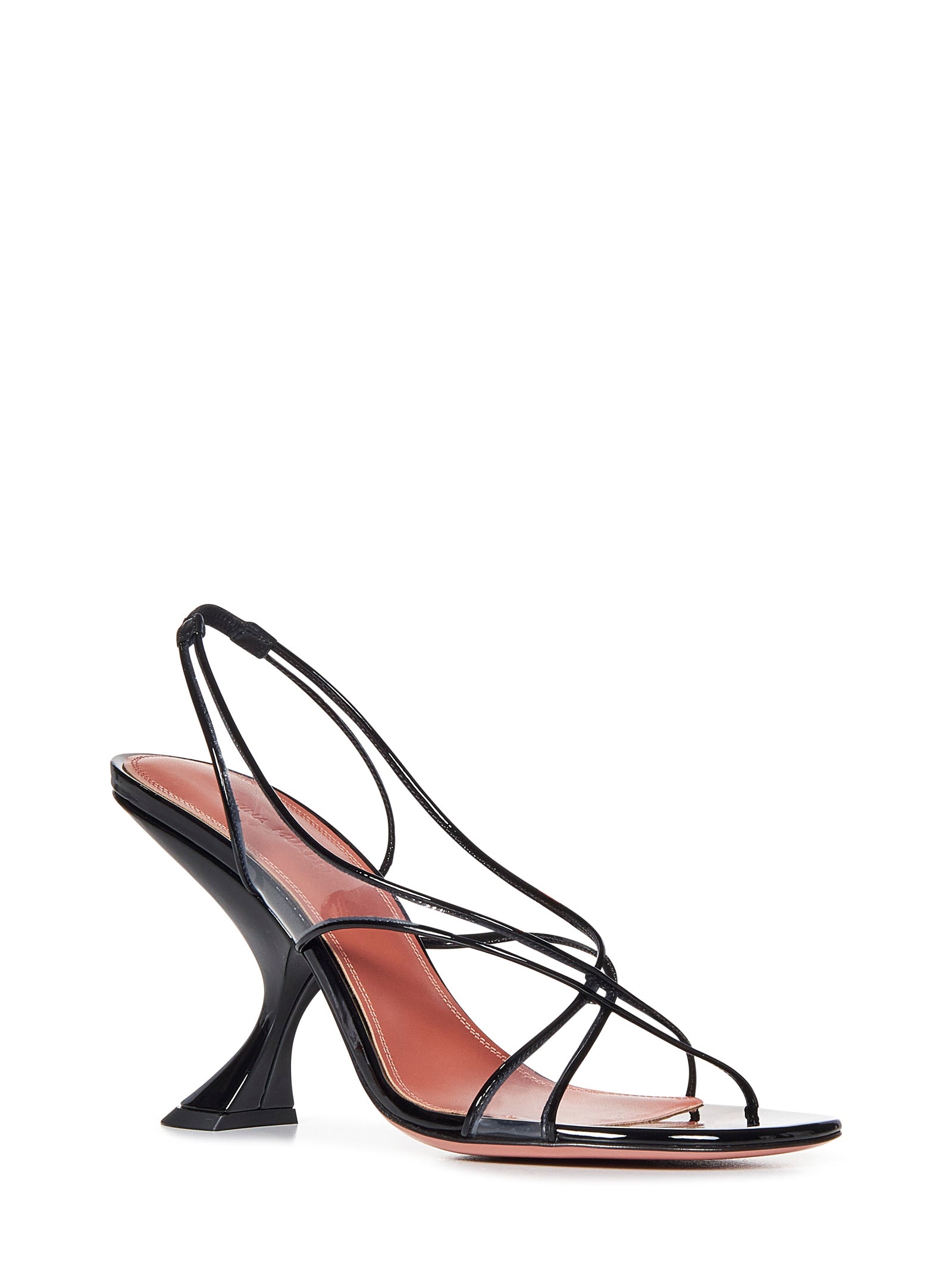 Curved Heel Sandals With Transparent Pvc