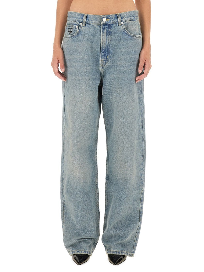 Relaxed Wide-Leg Denim Pants