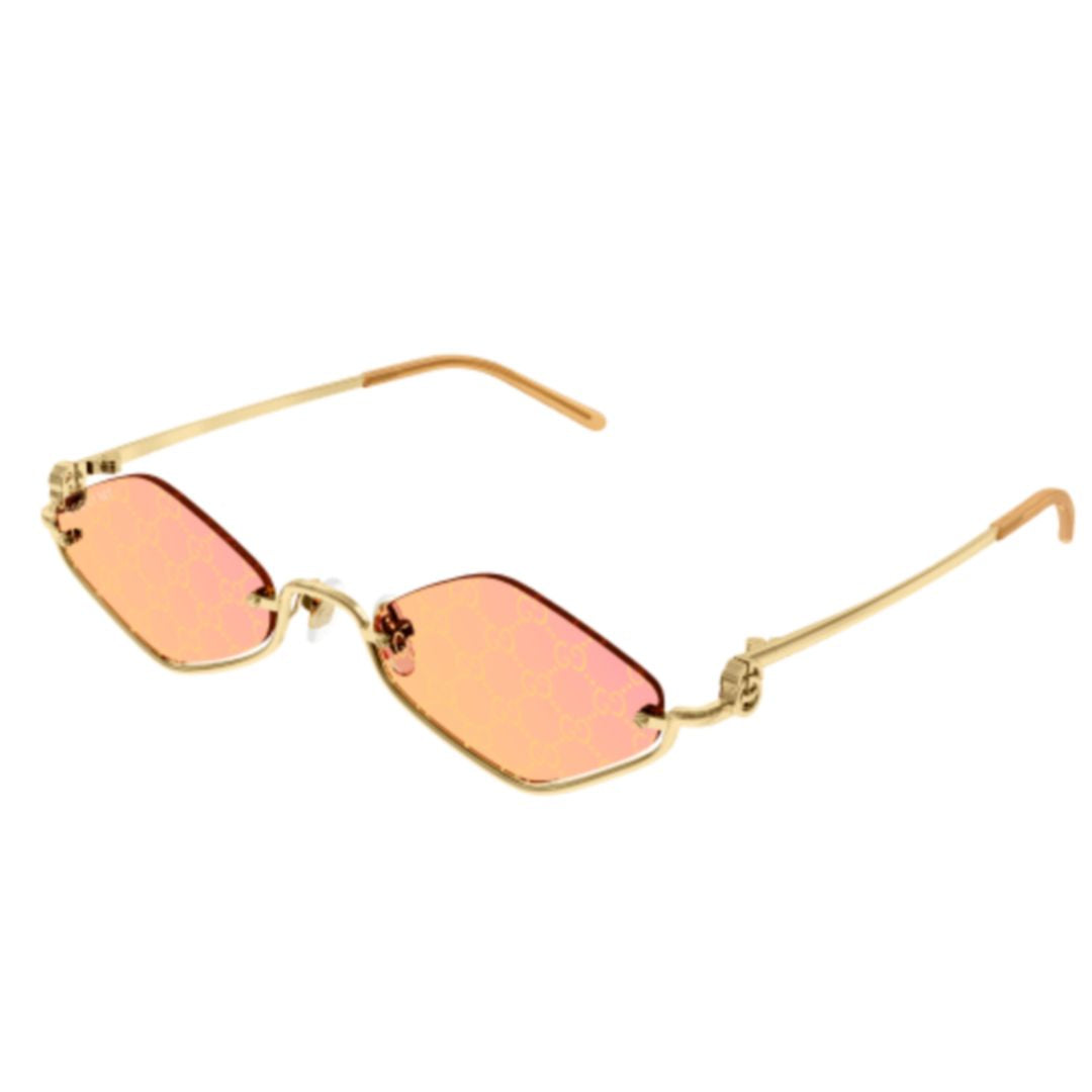 Gg1604s Geometric Gold-tone Rimless Sunglasses