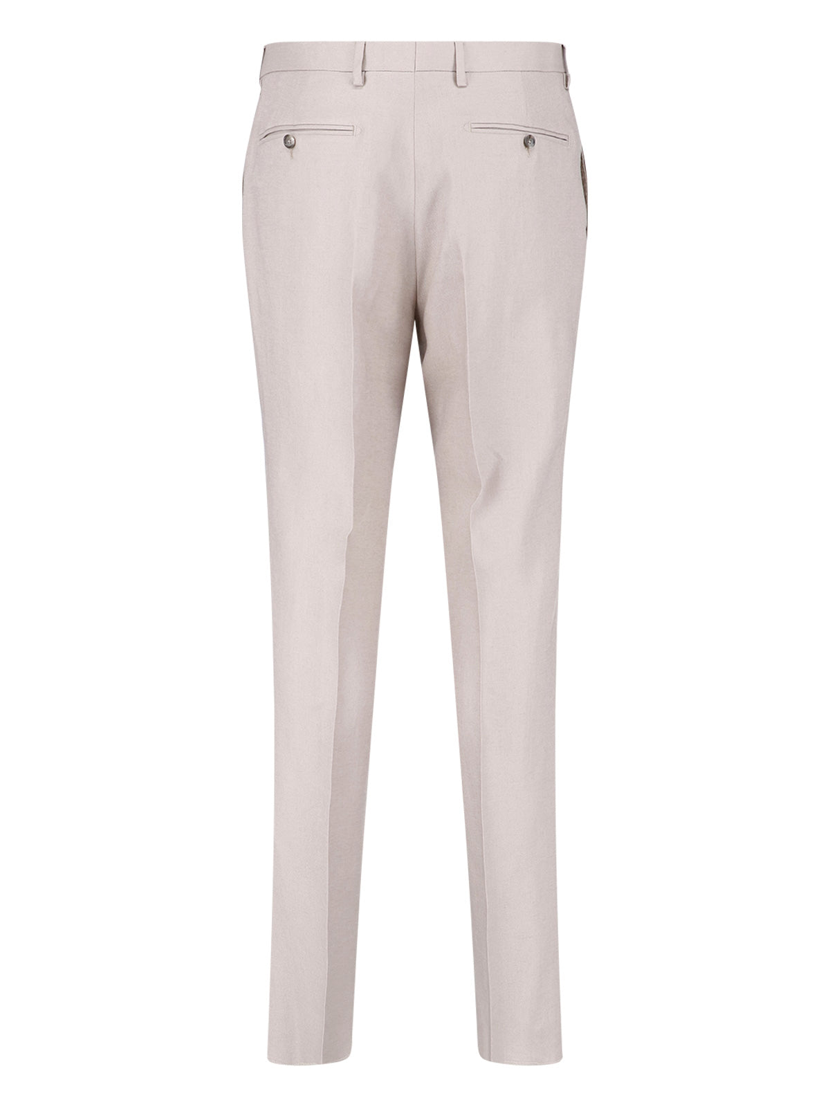 Gray Double-Breasted Linen Suit