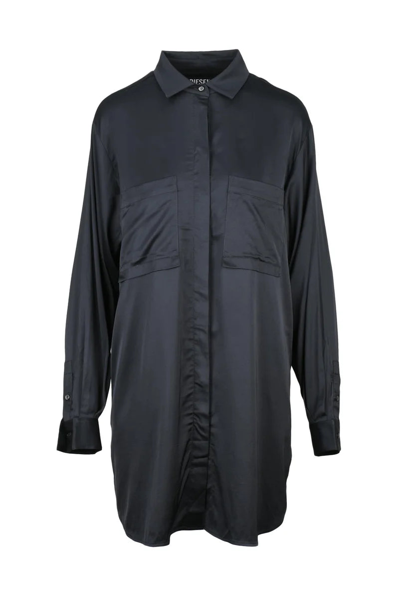 Maxi Shirt Dress - Black