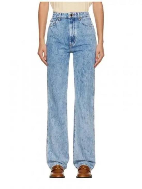 Relaxed Fit Light Blue Denim Pants With Vintage Aesthetic