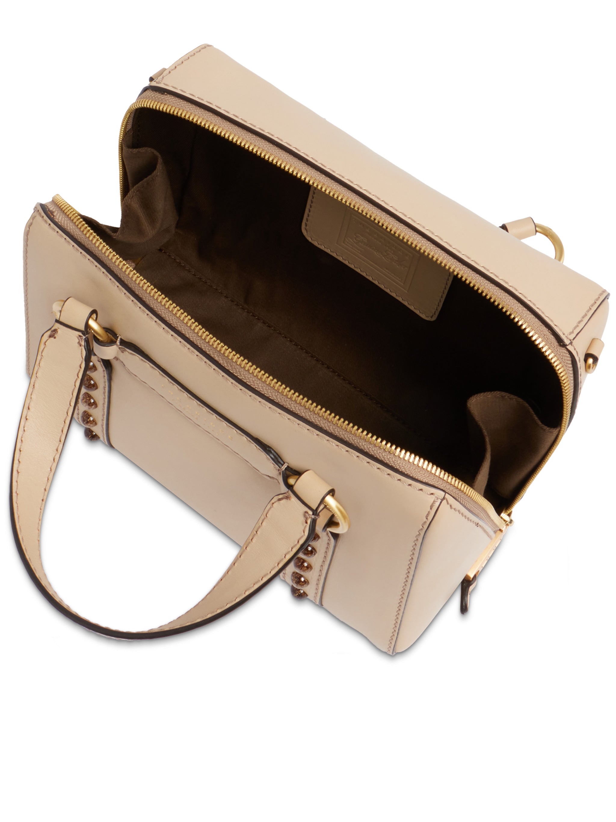 Black Handbag W/Shoulder Structured Leather Handbag