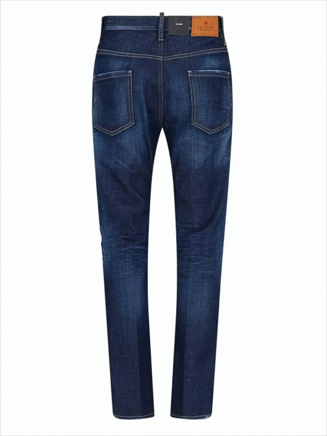 Slim-Fit Denim Pants with Five-Pocket Design
