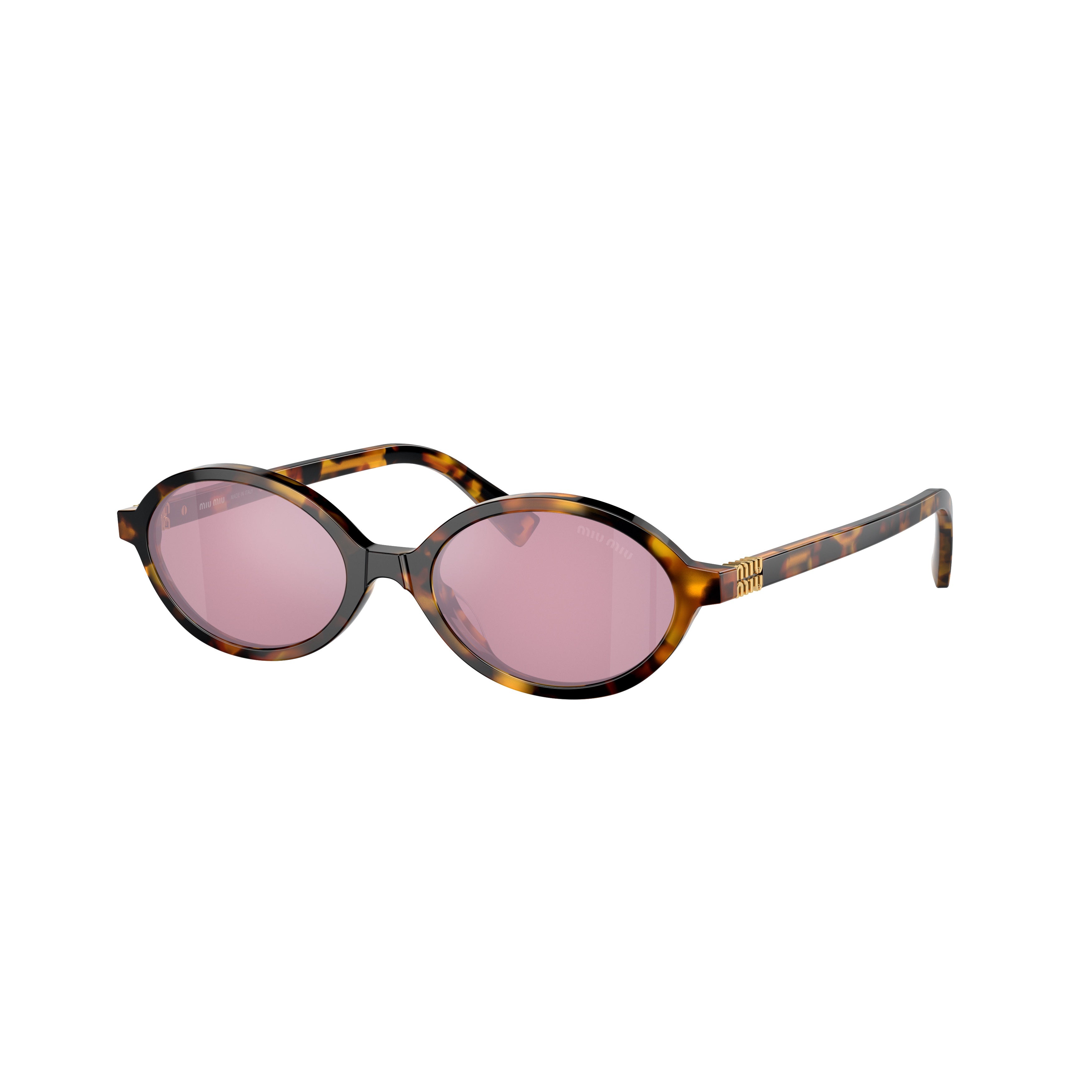 0mu 04zs Oval-Shaped Tortoiseshell Acetate Sunglasses