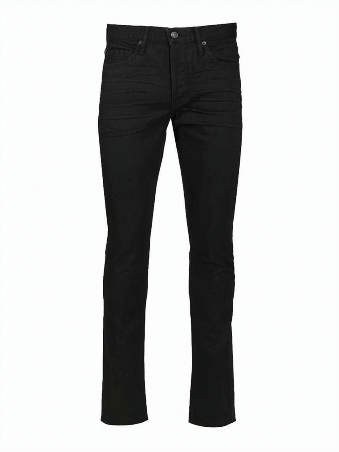 Slim-Fit Black Denim Pants