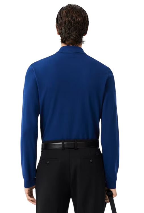 China Blue Long Sleeves Polo