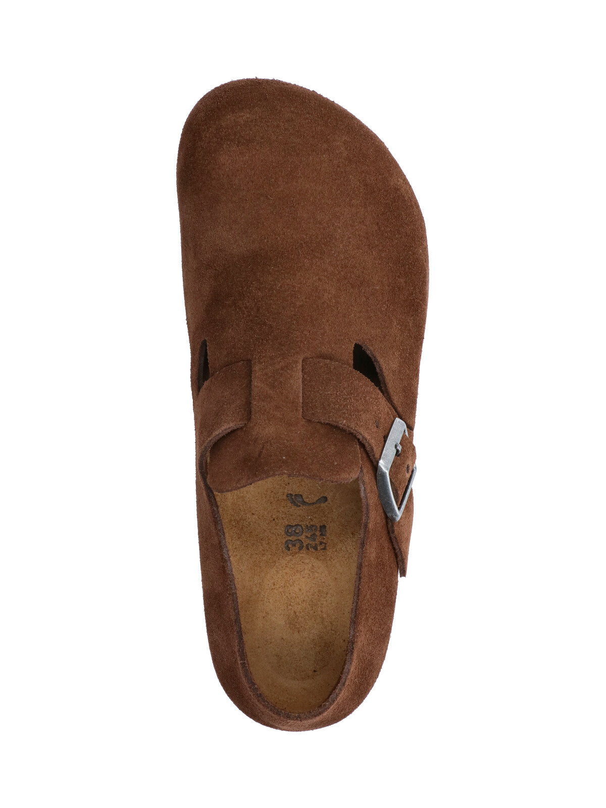 Brown Closed-Toe Adjustable Suede Sandals