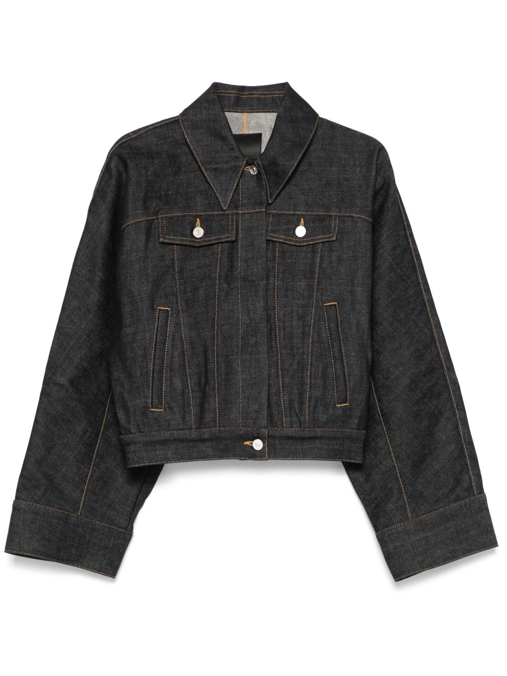 Cropped Indigo Denim Jacket