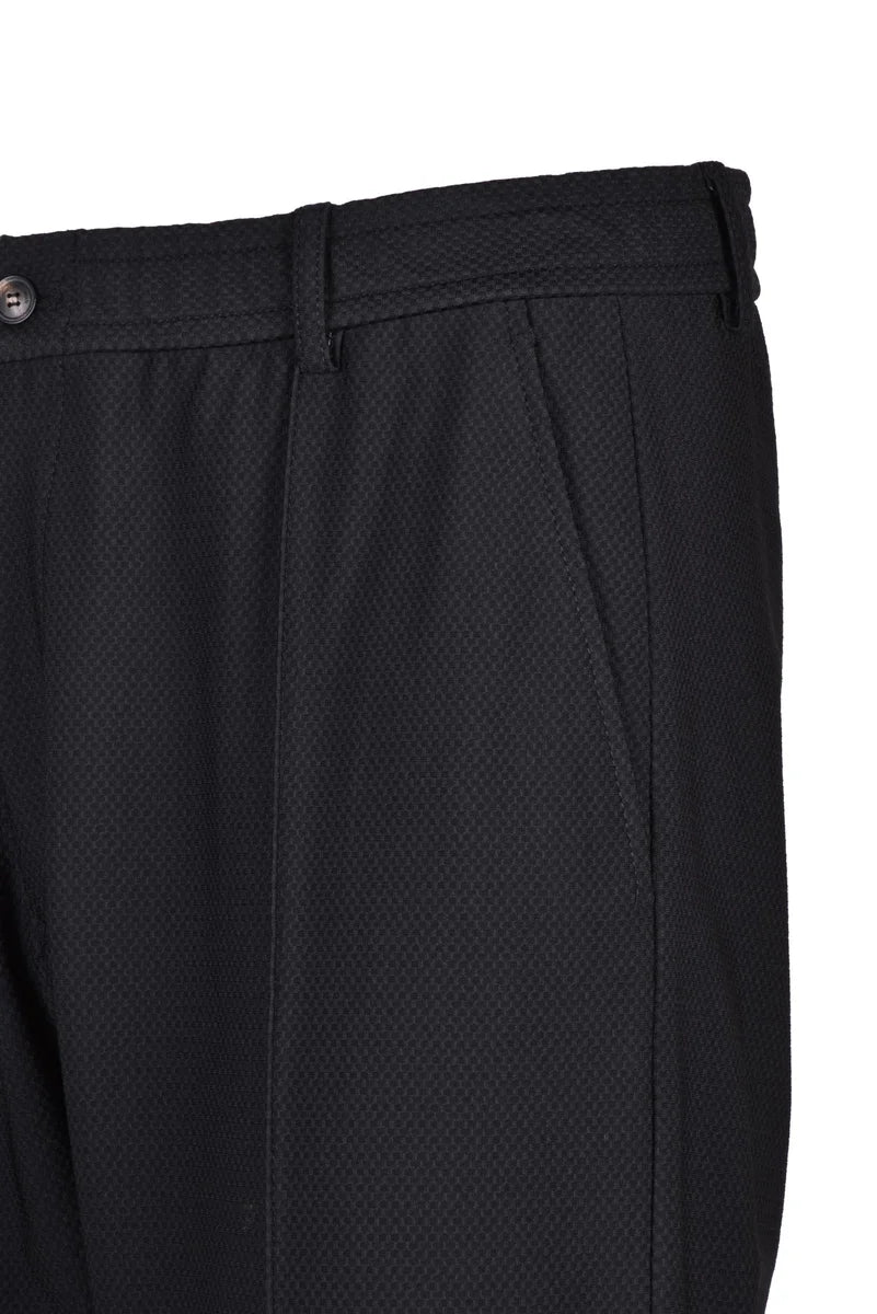 Nylon Stretch Trousers - Black