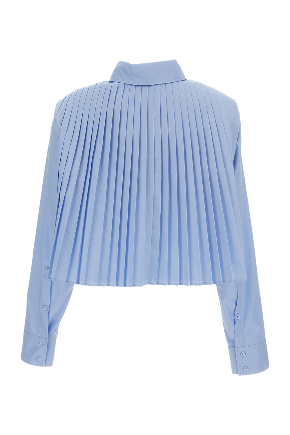 Light Blue Ceppo Cropped Cotton Shirt