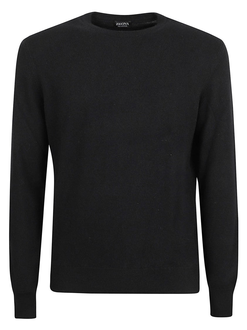 Fine-Knit Cashmere Sweater With Crew Neckline