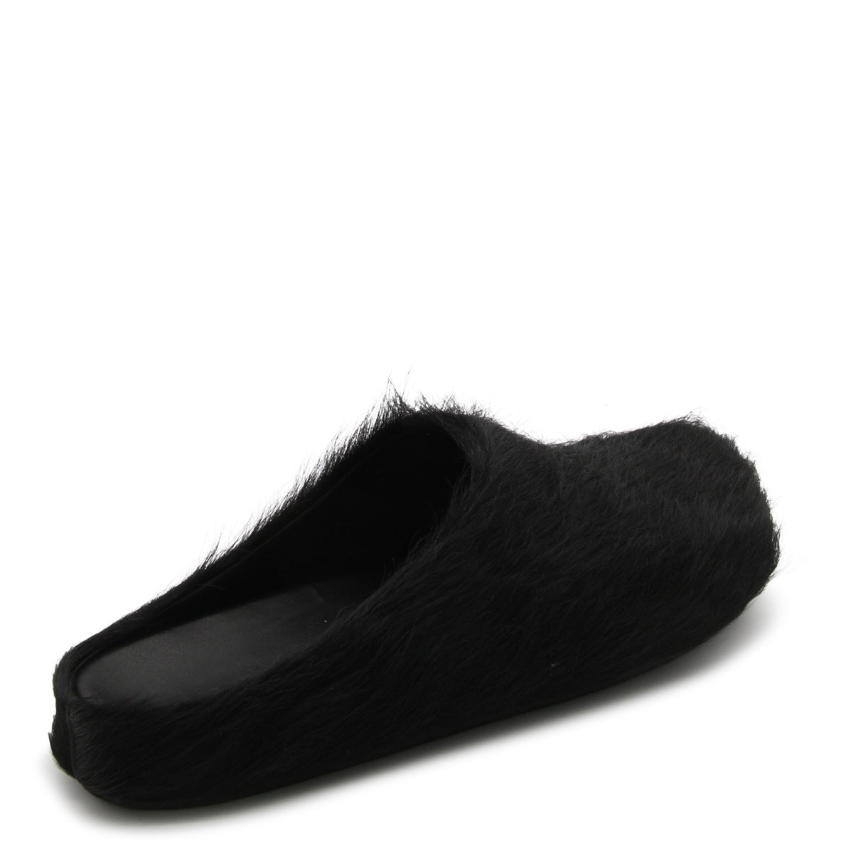 Black Leather Flats