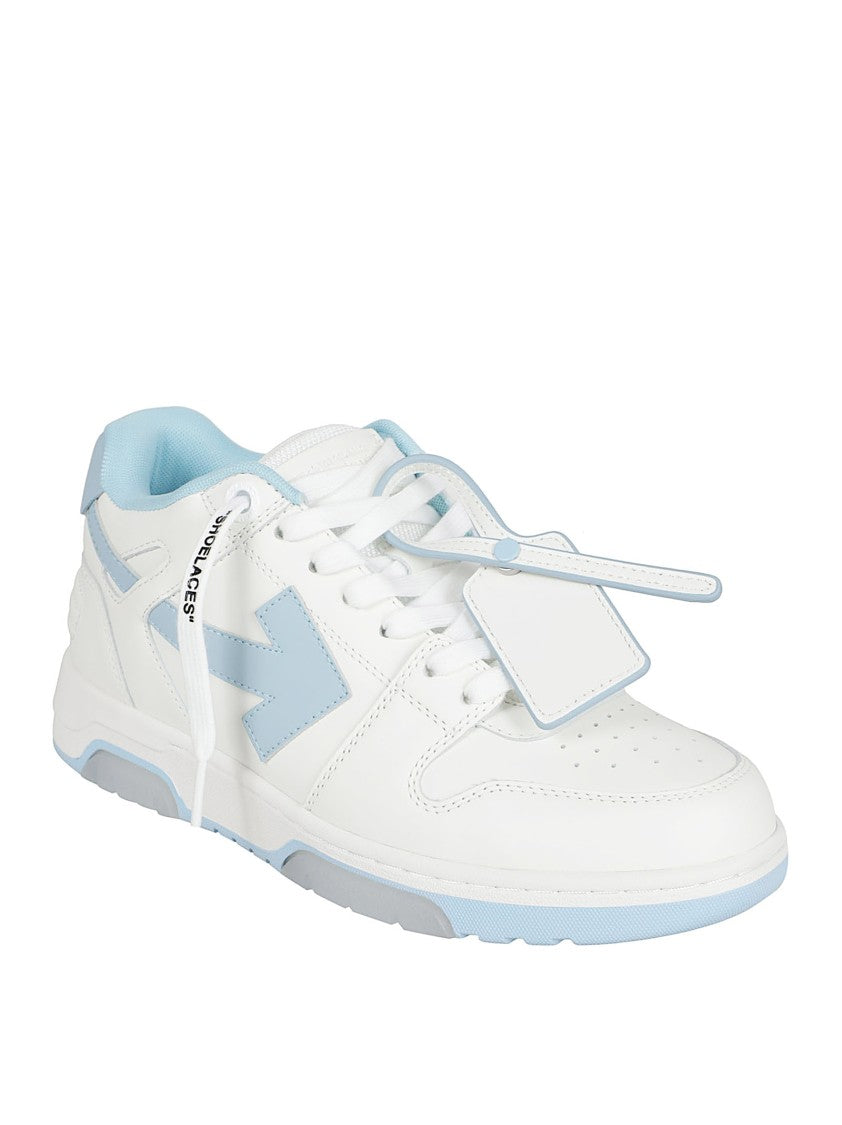 Low-Top Sneakers With Light Blue Accents