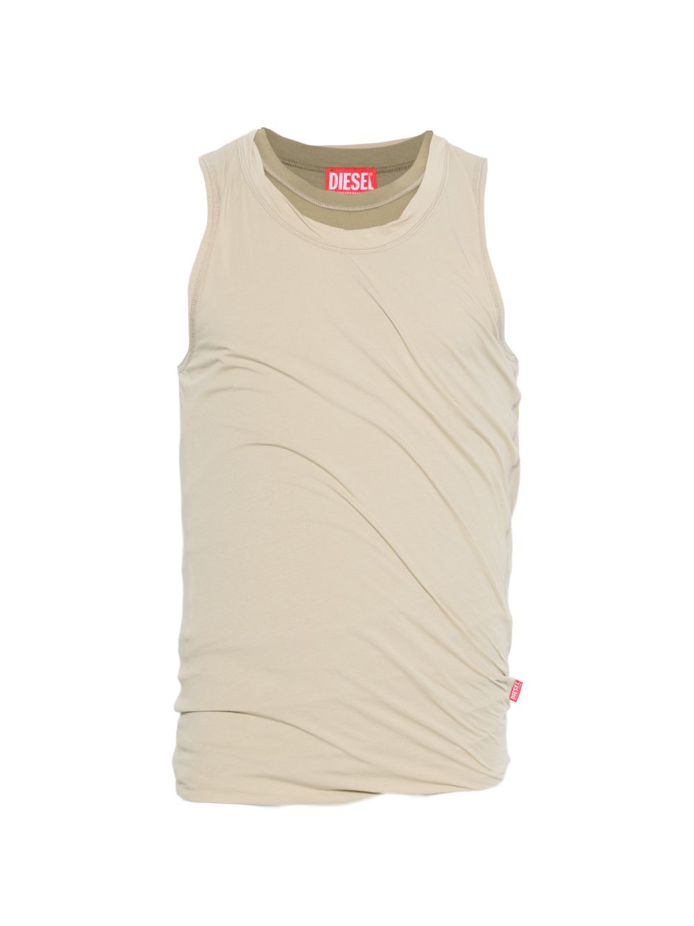 Sleeveless Fitted Top With Subtle Ruching