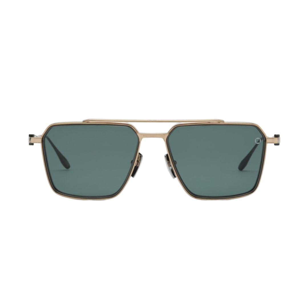 Geometric Square Frame Sunglasses With Double Bridge Design