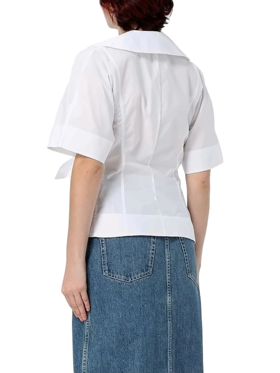 Wrap Design Blouse with Waist Tie