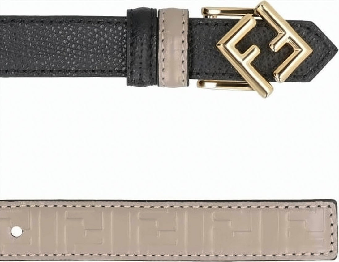 Textured Black Leather Belt