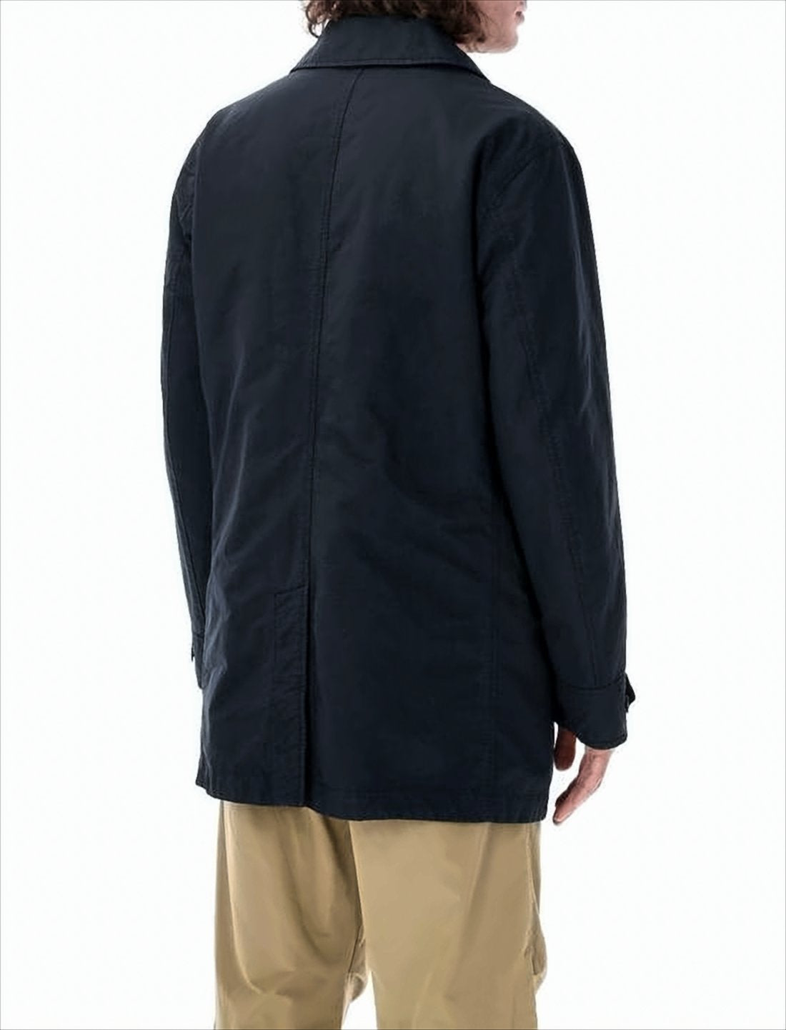 Double-Breasted Padded Jacket with Button Closures