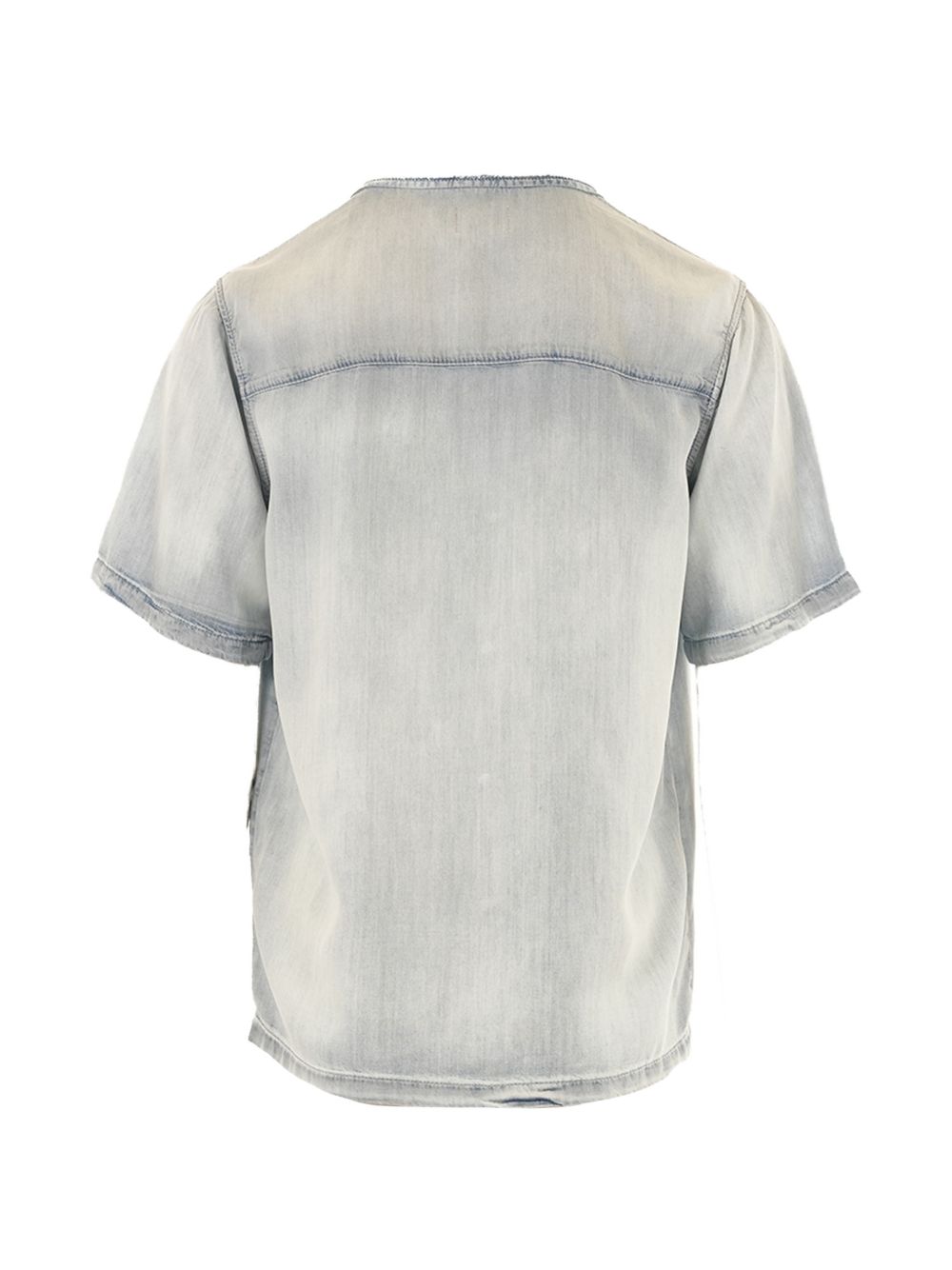 Short-Sleeve Casual Shirt with Light Wash Effect