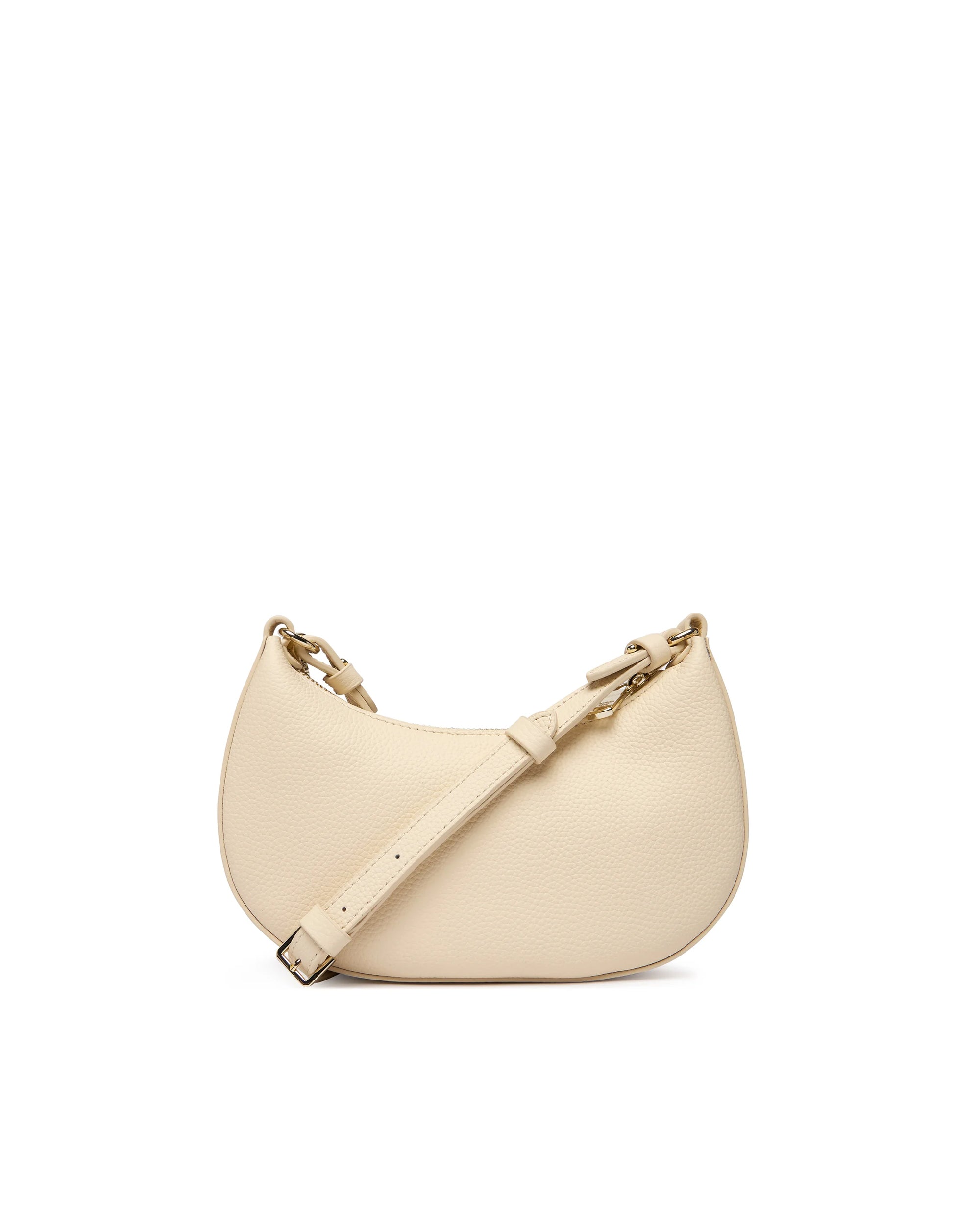 Wooly White Crescent Bag