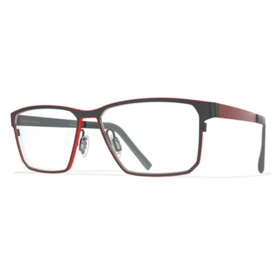 Bf991 Westhampton Rectangular Frame Eyeglasses with Subtle Red Accents