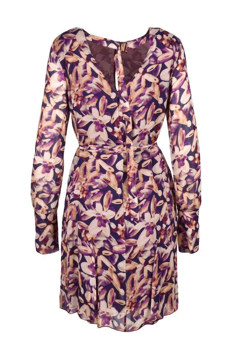 Flared Dress - Purple/Pink