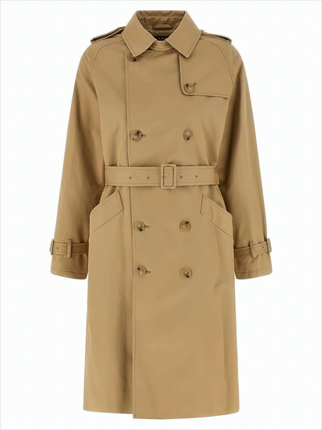 Double-Breasted Brown Trench Coat