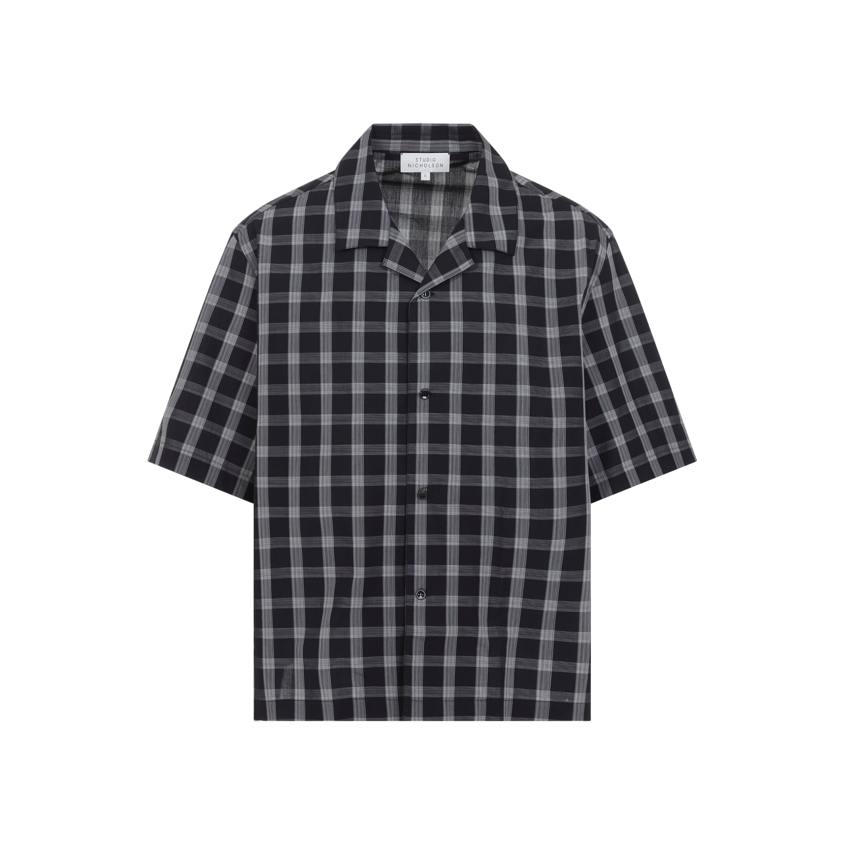 Relaxed Fit Short-Sleeve Checkered Shirt With Camp Collar