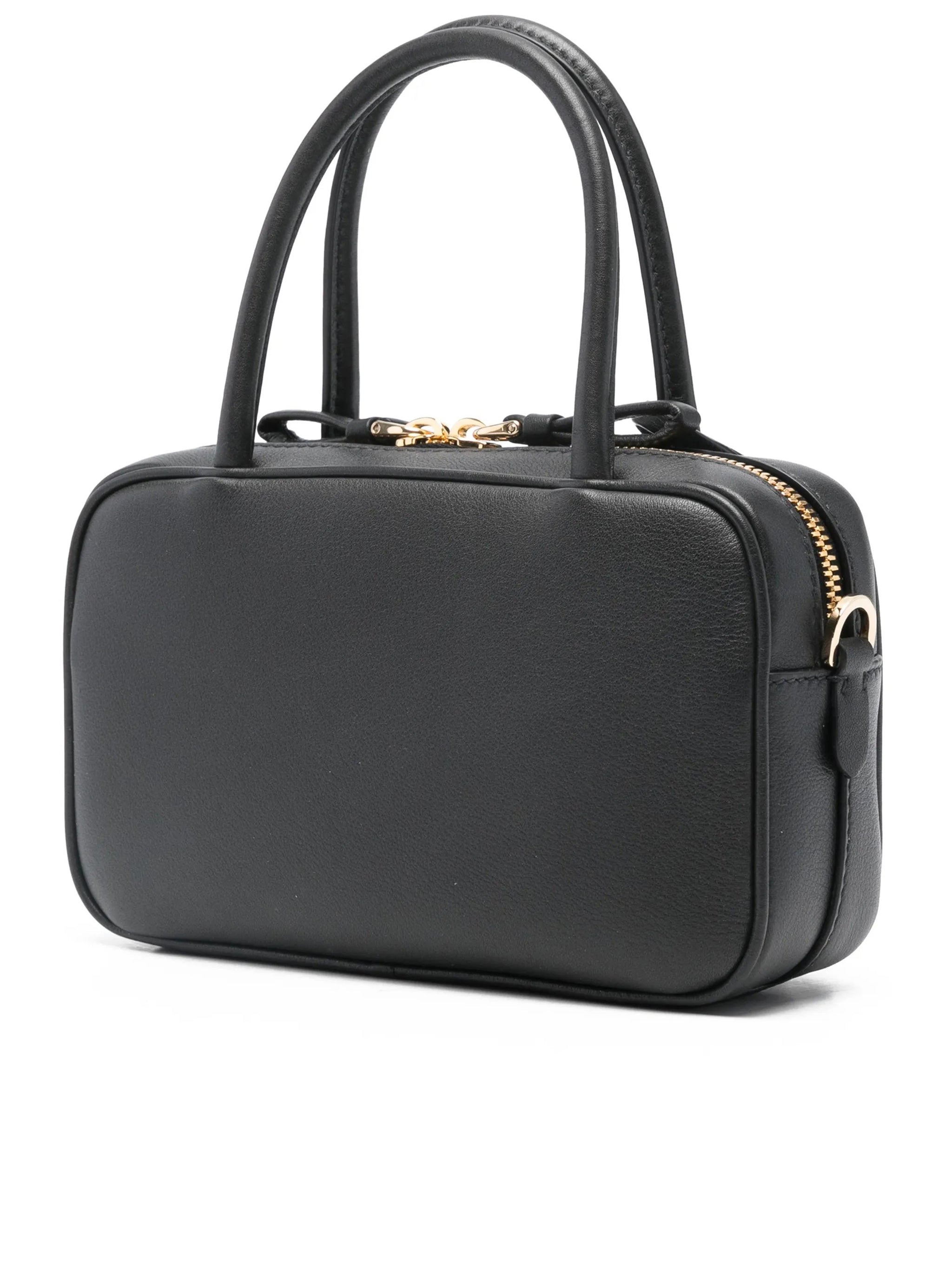 Black Bauletto Smooth Leather Handbag