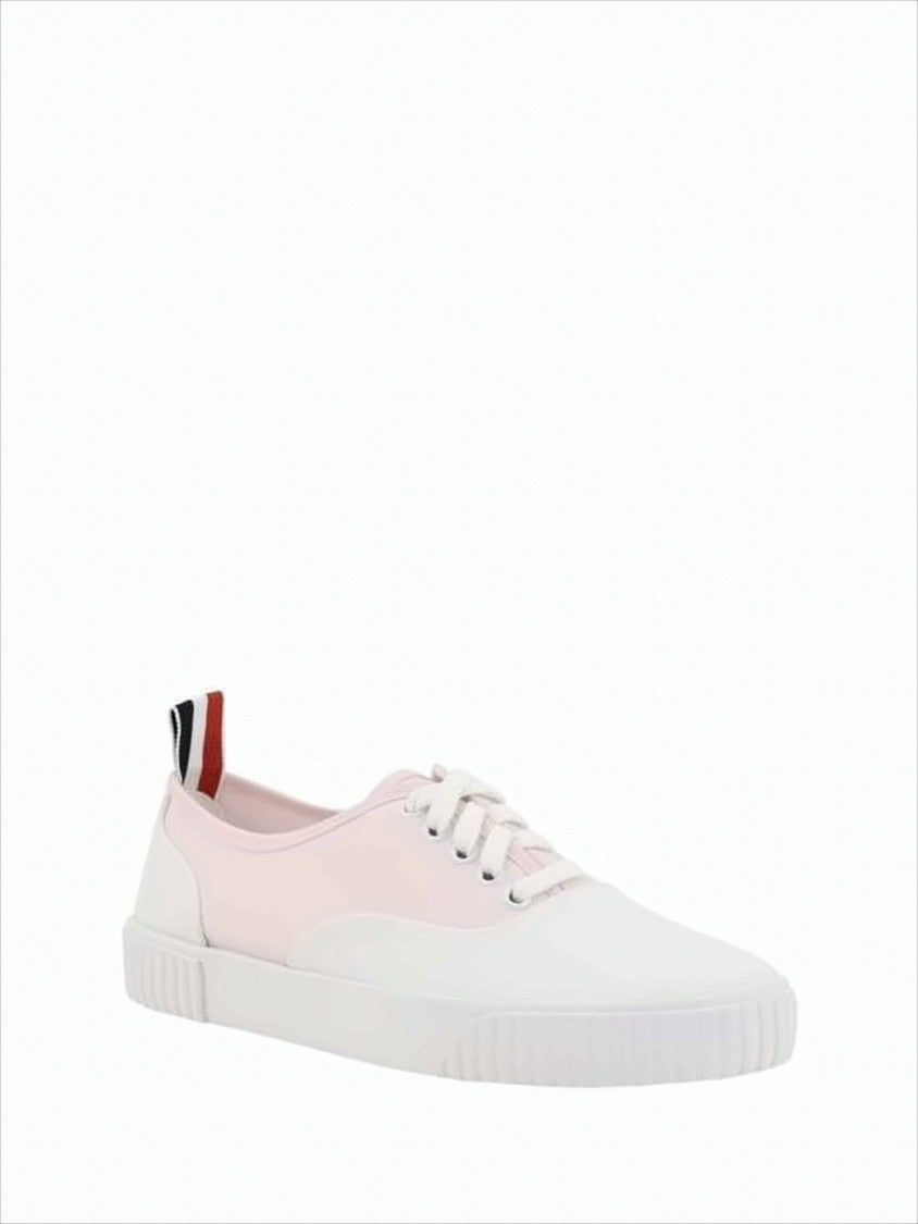 Canvas Low-Top Sneakers with Striped Pull Tab