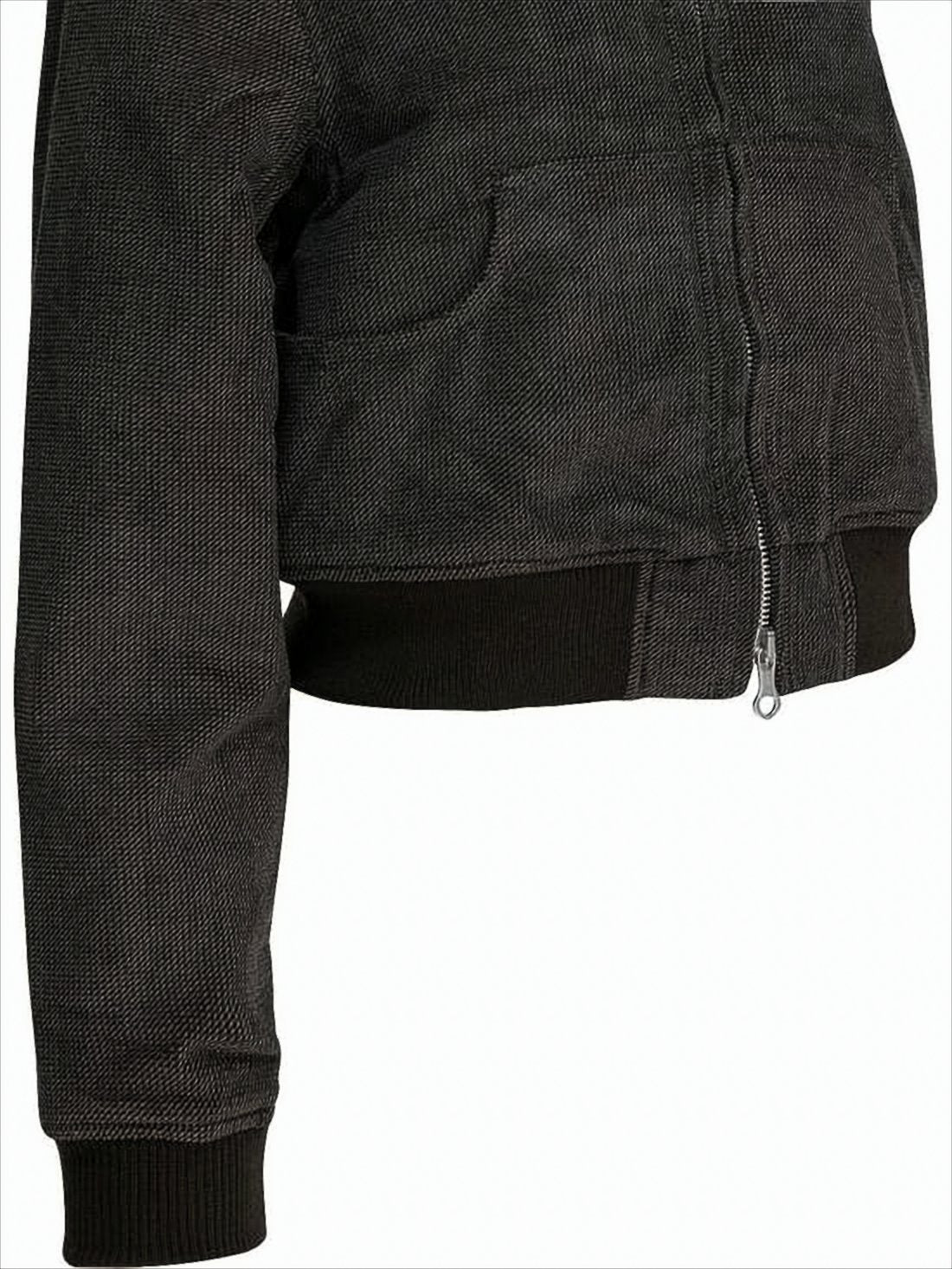 Textured Black Cropped Jacket