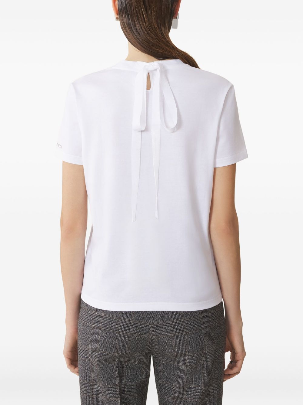 Short-Sleeved Top with Rounded Neckline